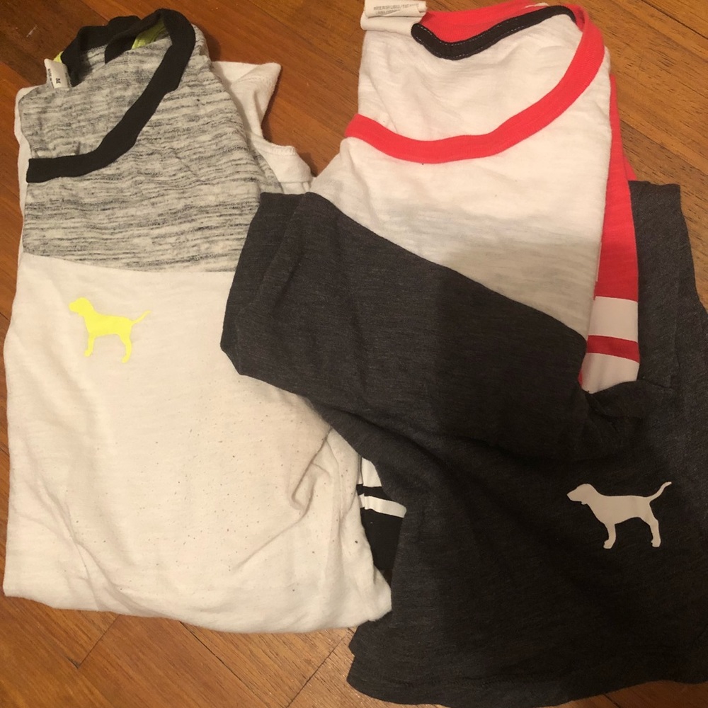 SOLD Set of 2 PINK VS shirts